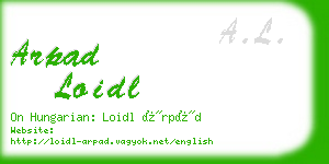 arpad loidl business card